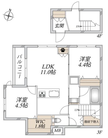 グランベルデ 406間取り