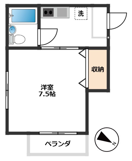 サニーテラス 205間取り