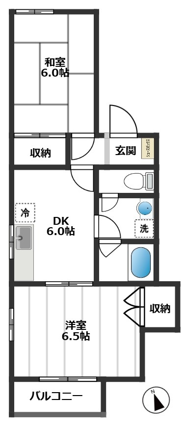 ポンテ常盤台 1階間取り