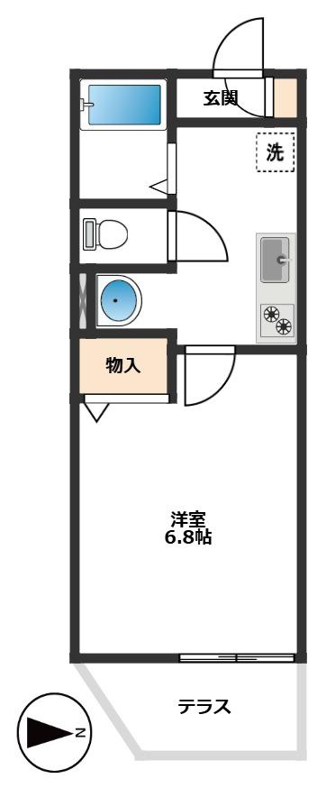 クレッセンド千川 1階間取り