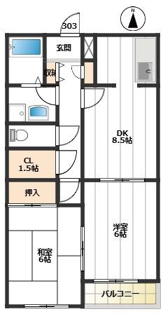 ディアナコート 3階間取り