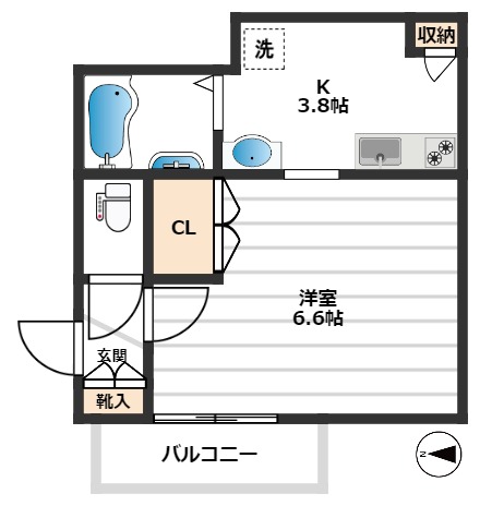 メゾンオーク 102間取り