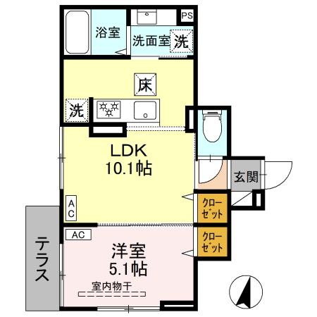 東京都北区上十条５丁目 1階間取り