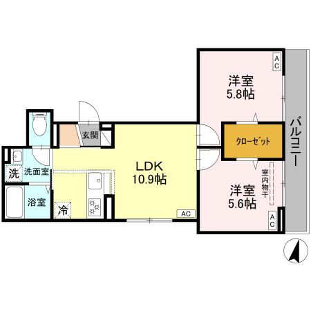 東京都北区上十条５丁目 2階間取り