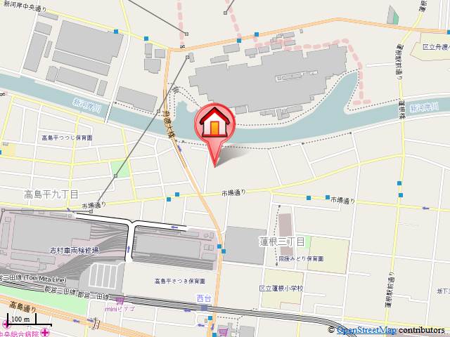 ハイツ西台A 1階地図