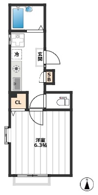 東京都板橋区大山金井町 3階間取り