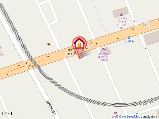 エクセレンス志村Ⅱ 2階地図