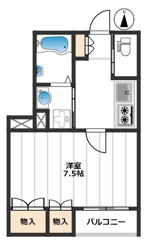 東京都板橋区坂下2丁目 1階間取り