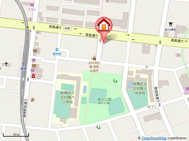 東京都板橋区坂下2丁目 1階地図