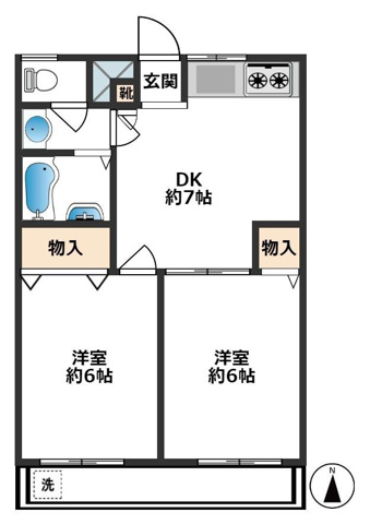 メゾンカイザカ 3階間取り