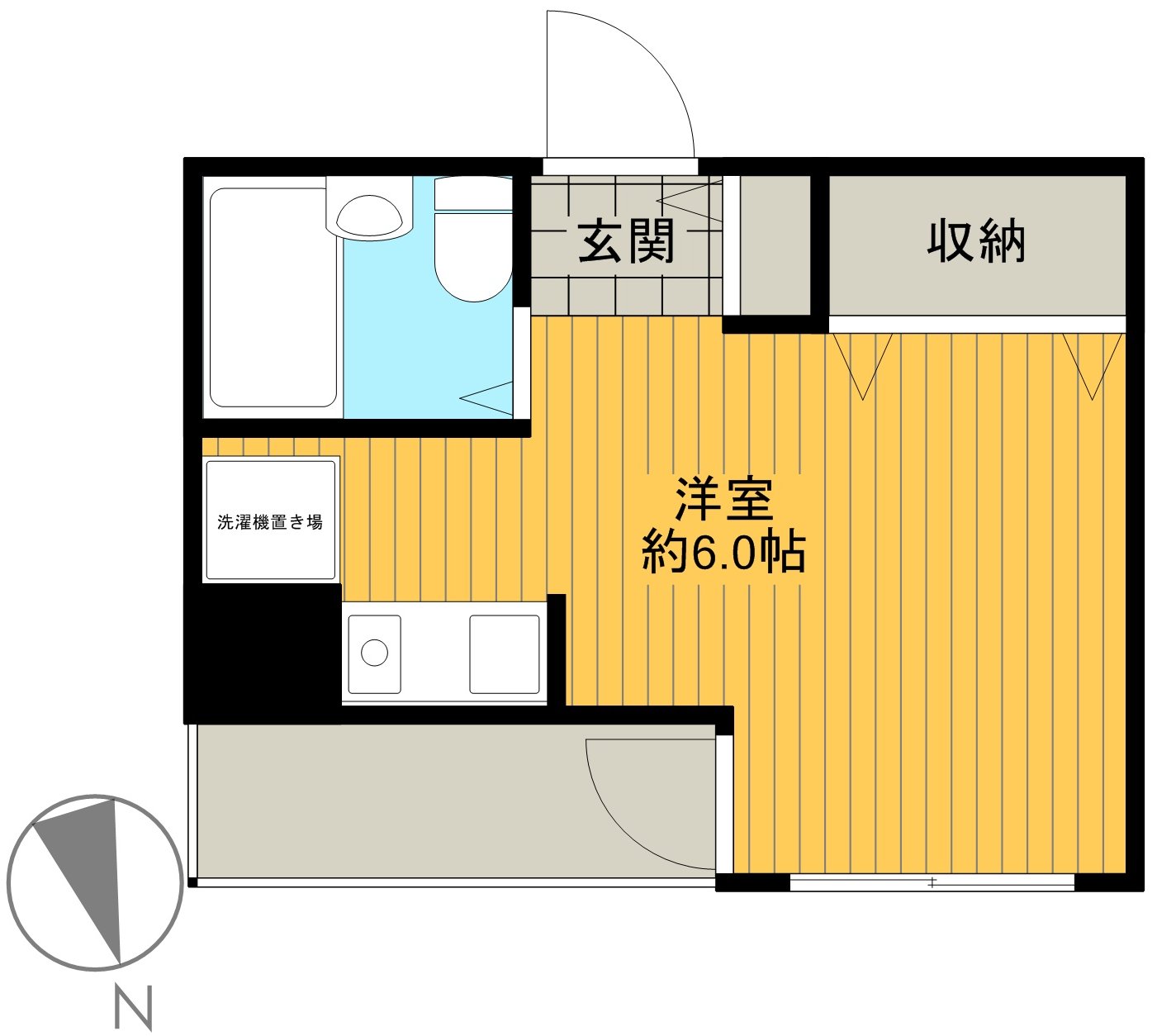 ラポールヤマミツ 205間取り
