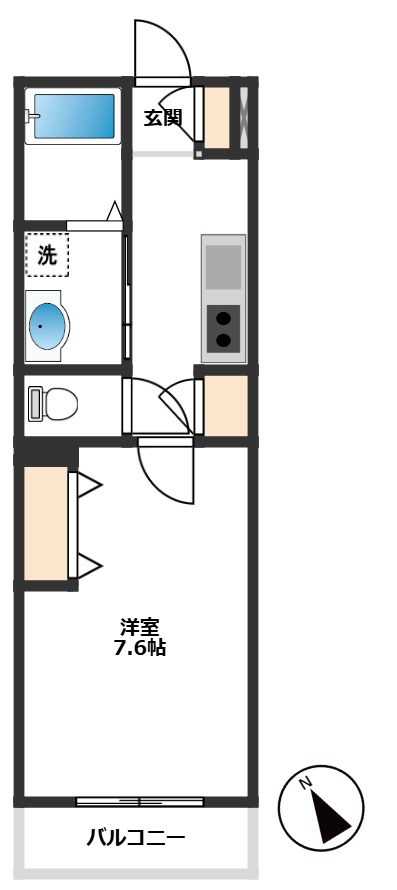 Bel　Canto区役所前 1階間取り