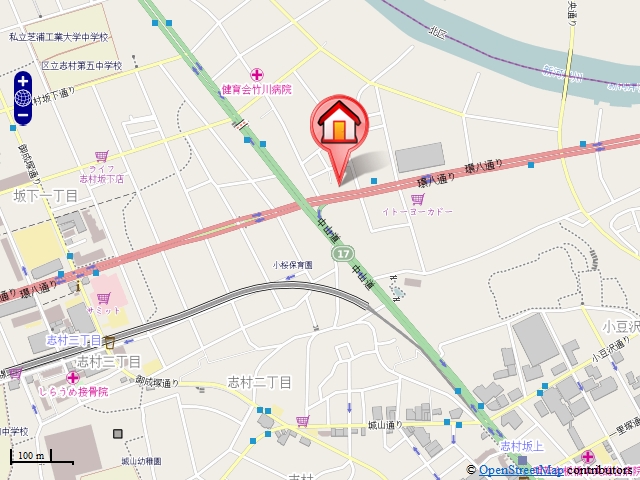 シャーメゾン志村坂下 3階地図