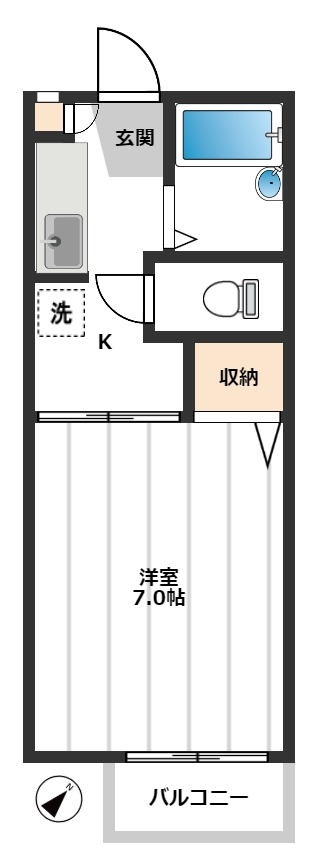 第二ハイツ相生 1階間取り