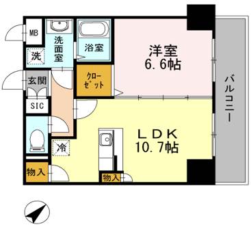 セリーン志村 6階間取り