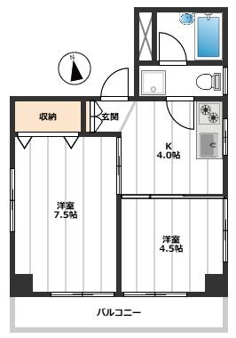 メゾン・ベール 2階間取り