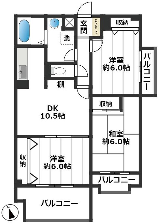 パークヒルズ西台 4階間取り