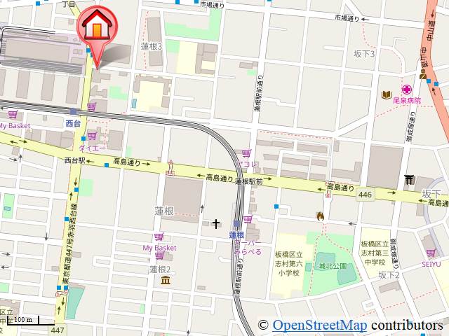 パークヒルズ西台 4階地図