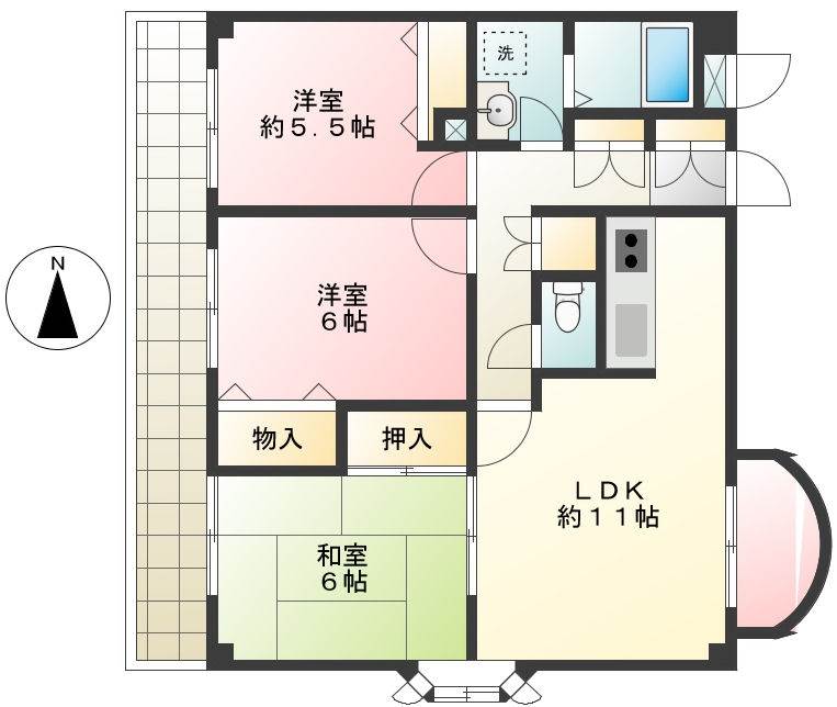 パークヒルズ西台 1001間取り