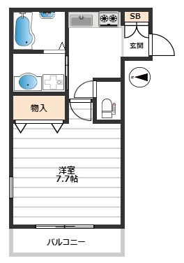 メゾン　ドゥ　ルミエール 2階間取り