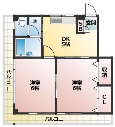 ドミール中島 202間取り