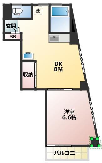 ドミール五番館 102間取り