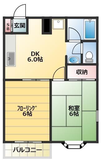 カナルサイド 206間取り