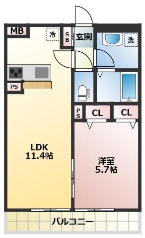 フィオーレ旭町 302間取り