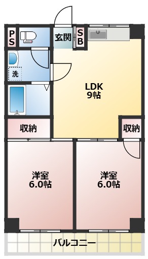第１１むさしマンション 205間取り