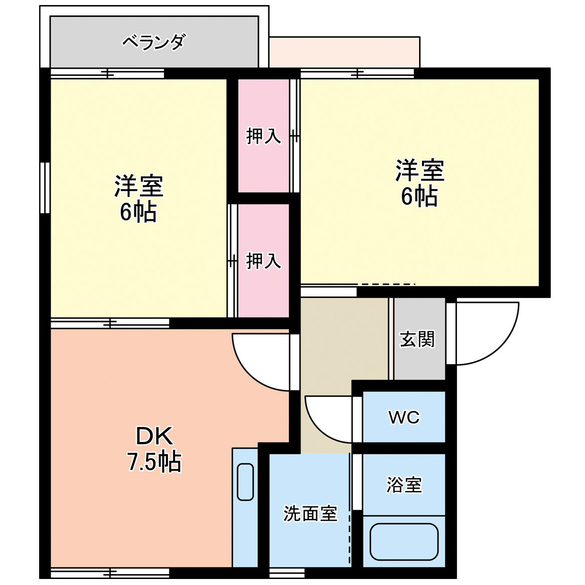 石川県金沢市八日市３丁目 1階間取り