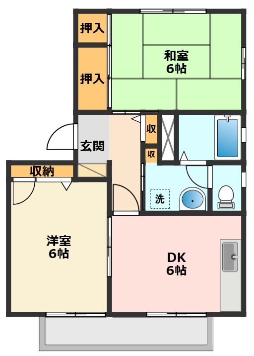 グリーンパークはやのA 201間取り