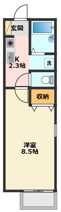 ボヌール水海道 101間取り