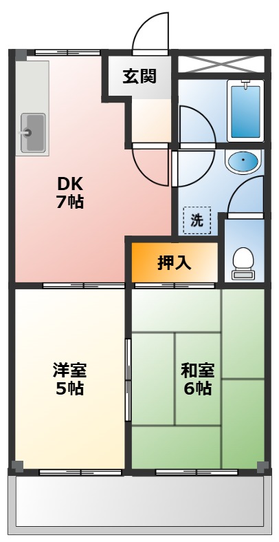 コンフォールＬ 202間取り
