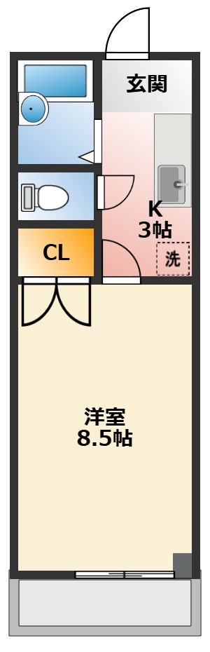 ナイスコート25 403間取り