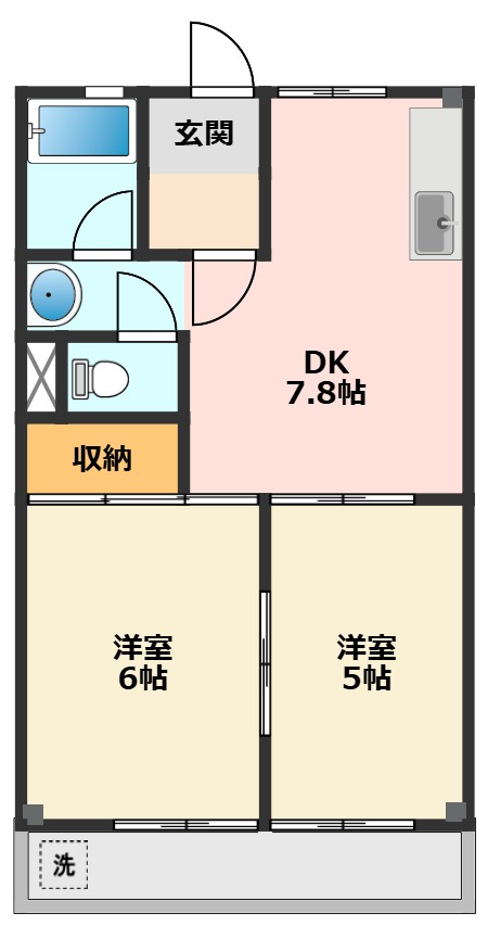 アメニティパークB 201間取り
