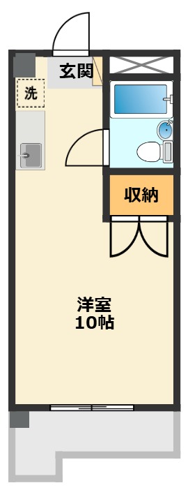 グリーンハイツ浅野 2F間取り