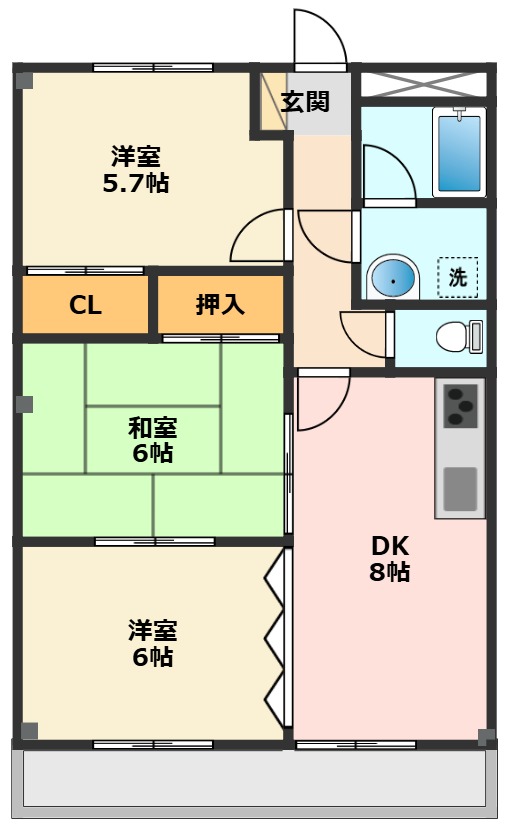 メイプルハウス 202間取り