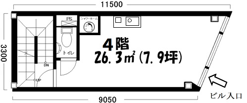 フタバビル 4階間取り