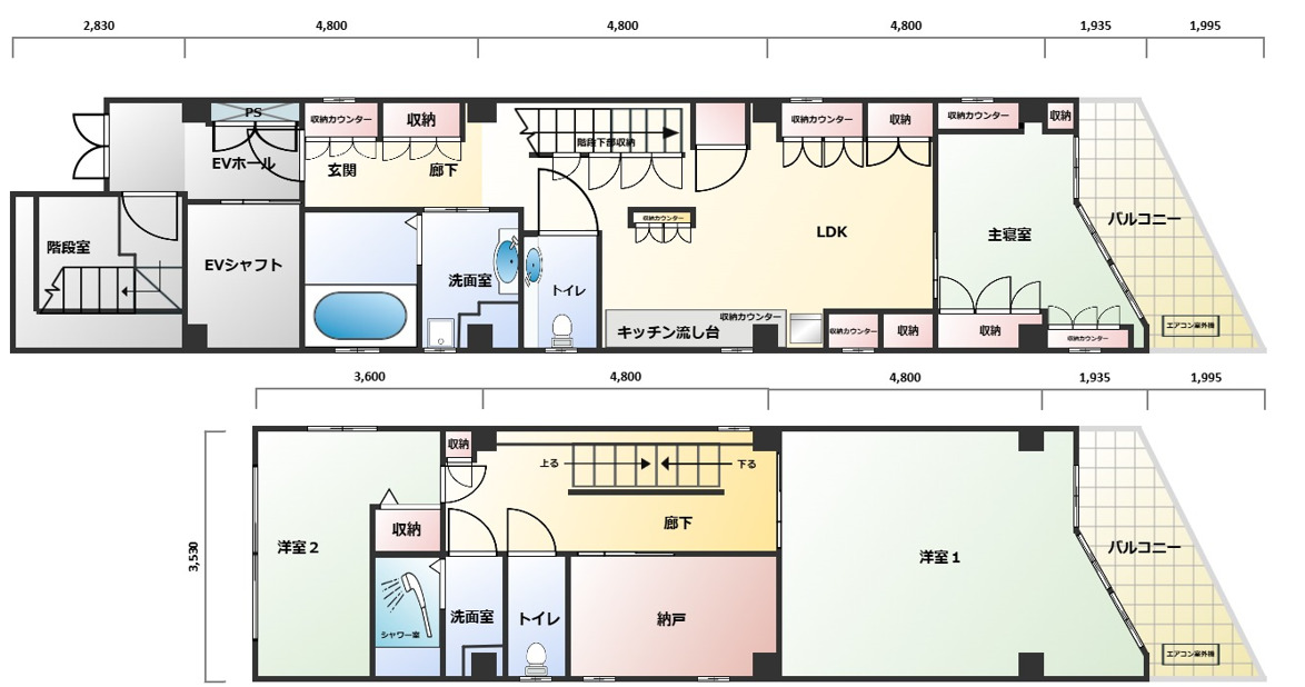 ＴＫビル 5階6階間取り