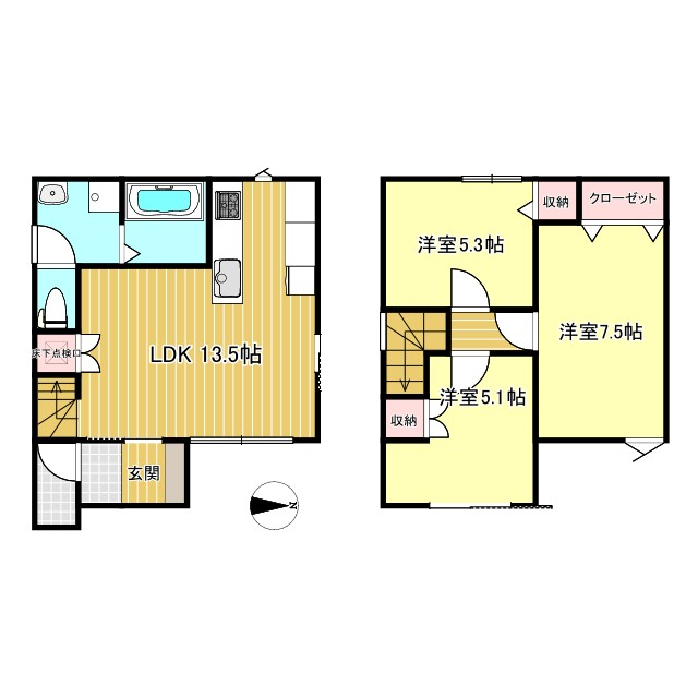 久留麻新築戸建アルファプラス様邸 間取り