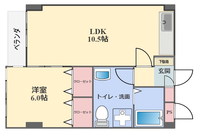 グリーンホームズ粕谷 304間取り