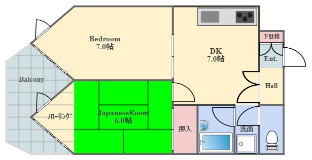 ファミーユグラン河野 303間取り