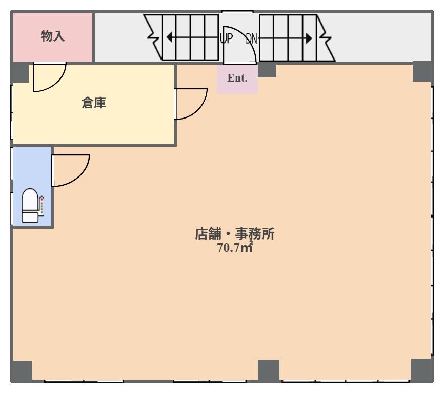 黒岩ビル ２階２号室間取り