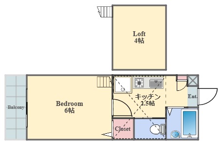 アザレ生麦A棟 205間取り