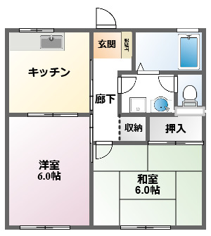 ディアコートE 1階間取り