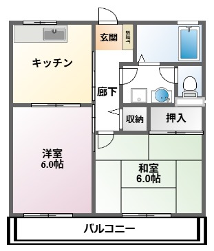 ディアコートE 2階間取り