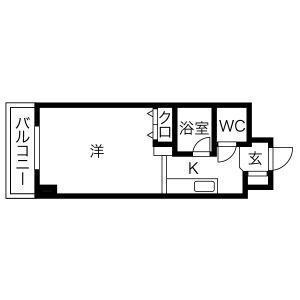 メゾンクレスト北大前Ⅱ 1107間取り