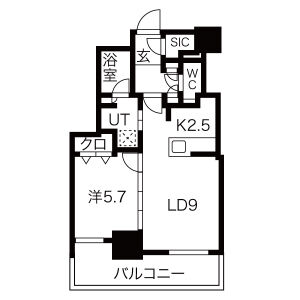 ザ・札幌タワーズウエストタワー 13階間取り