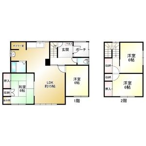 手稲区稲穂4-7　戸建間取り