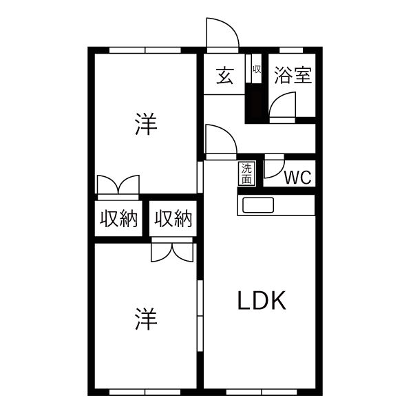 丸増ロイヤルシャトー平岸 1階間取り